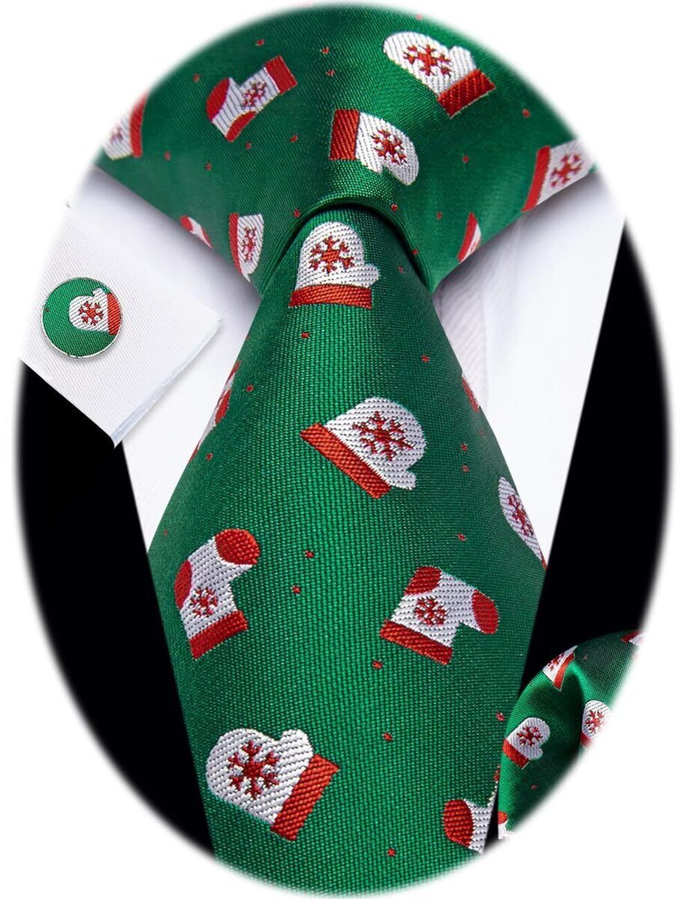 5929 Christmas Ties Funny Necktie Holiday Green Xmas Ties Festival Party